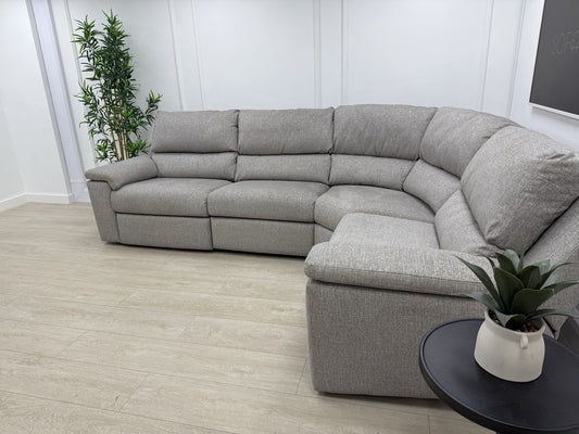 G Play Taylor Power Recliner Corner Sofa In Tropic Ash Fabric