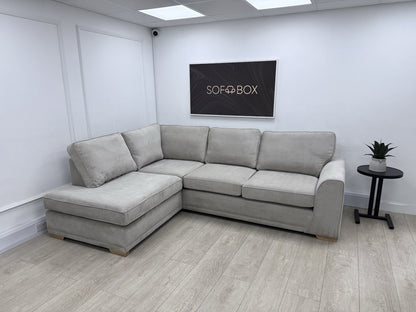 DFS Orka Corner Sofa In Silver Fabric