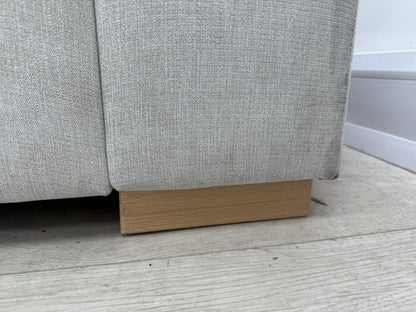 DFS Freya 6 Seater Sofa In Silver Fabric