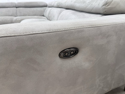 Fishpools Bella Power Recliner Corner Sofa & Amalfi Swivel Chair Set Dove Grey