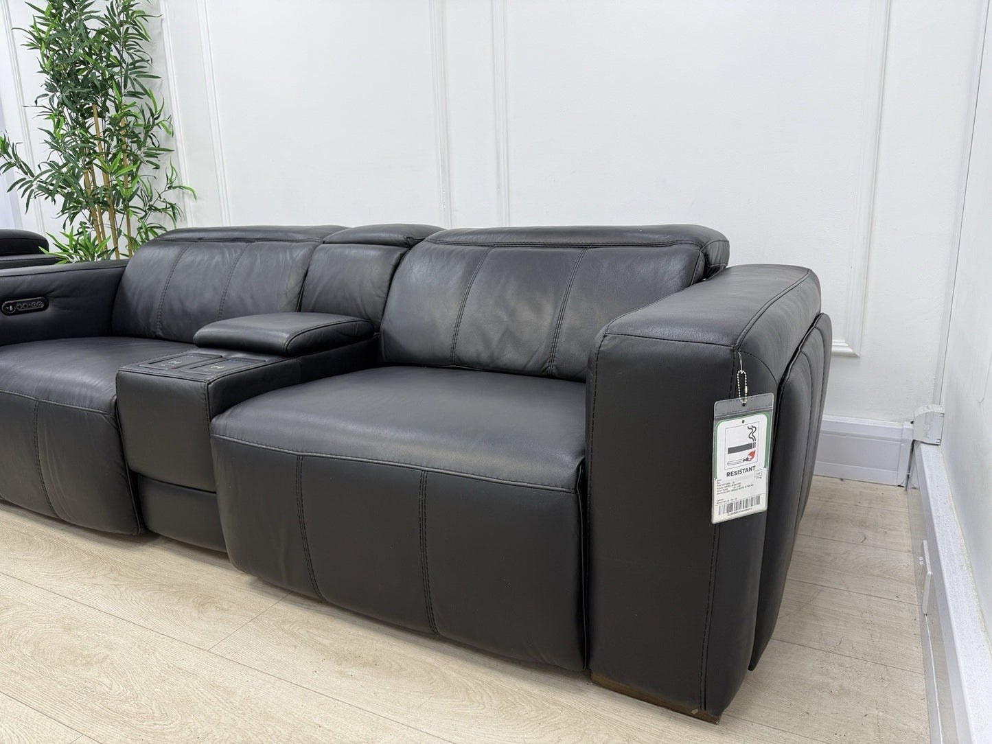 DFS Crusade 3 Seater Sofa, Smart Console & Chair Set Recliner/Heated Leather