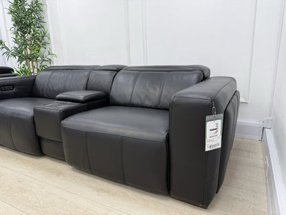 DFS Crusade 3 Seater Sofa, Smart Console & Chair Set Recliner/Heated Leather