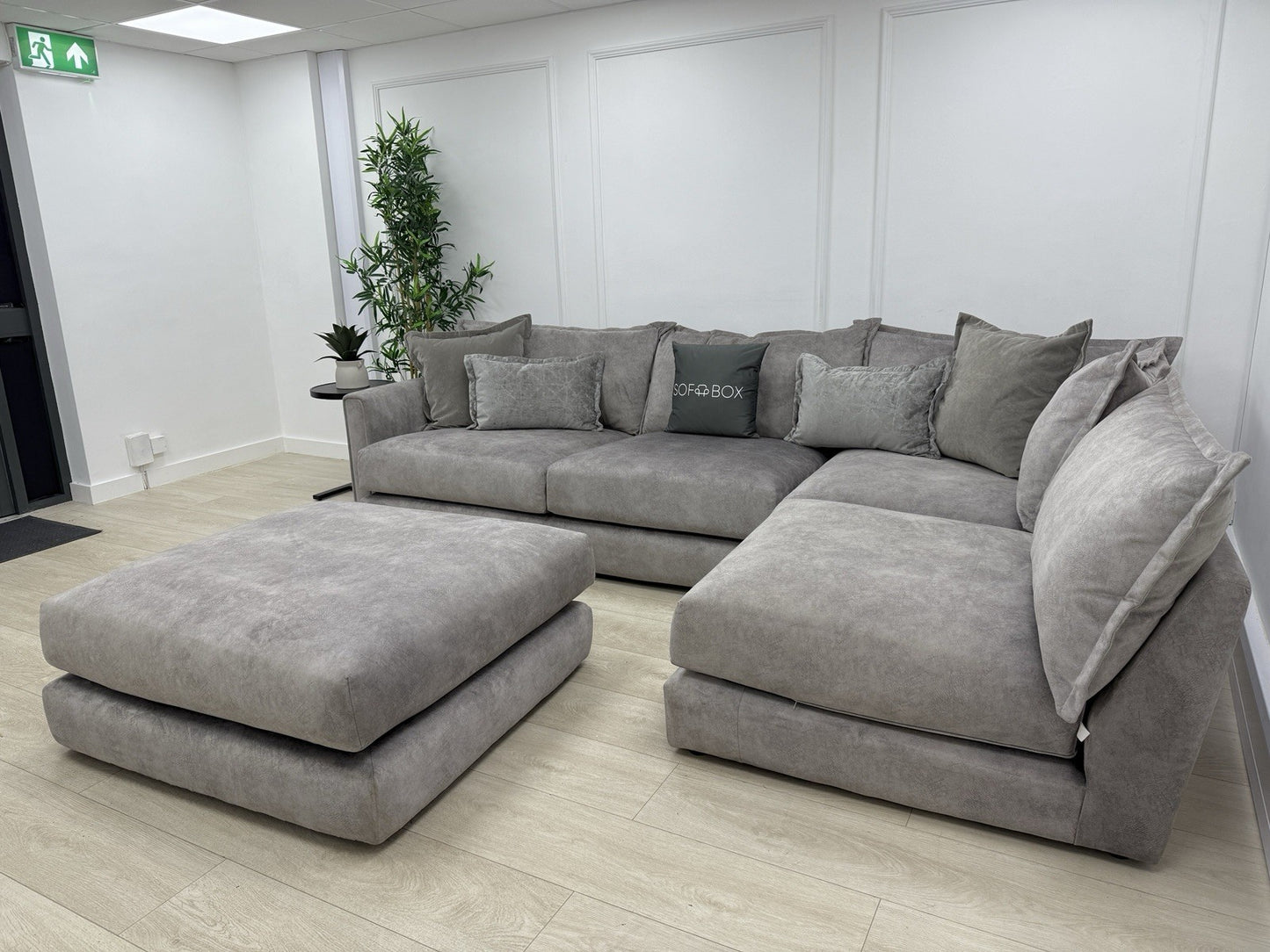 DFS Devine Corner Sofa In Light Grey