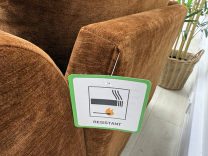 Sofology Hourglass Fabric Chair in Rust/Stone Mix