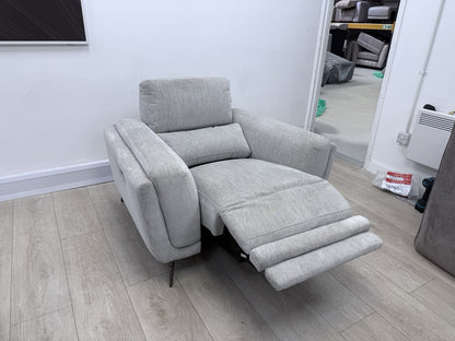 DFS San Mateo Power Recliner Armchair In Fresno Ivory Fabric