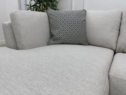 DFS Longbeach / Ada L Shape Chaise Sofa In Light Grey Fabric