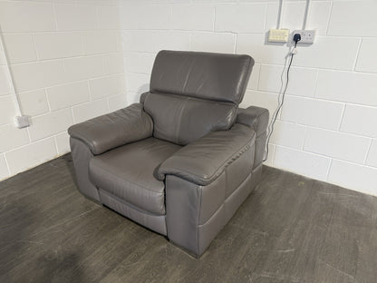 Sofology Laurence Power Recliner Chair In Fossil Grey Leather