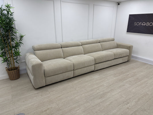 La-Z-Boy Colorado 6 Seater Recliner Sofa Bed In Antique Chinelle Wicker Fabric