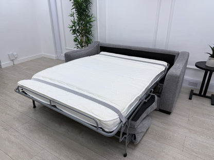 Furniture Village Optimus 3 Seater Sofa Bed In Grey Fabric
