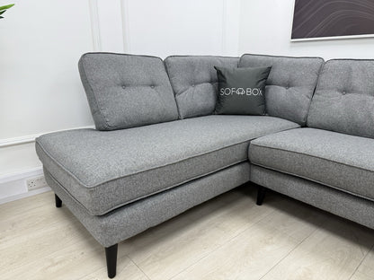 DFS Zinc French Connection Corner Sofa In Grey