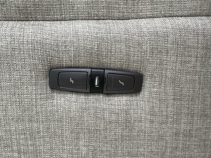 DFS Trek Power Recliner Armchair In Grey Fabric