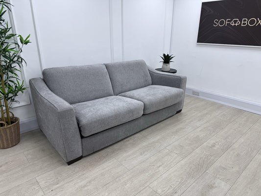 Furniture Village Optimus 3 Seater Sofa Bed In Grey Fabric