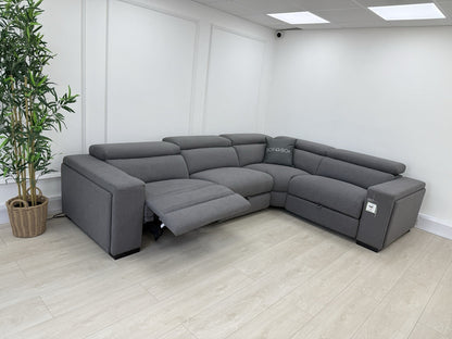 DFS Wander Power Recliner Corner Sofa In Charcoal Grey