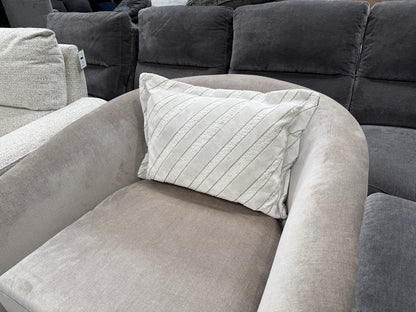 Sofology The Oscar Accent Chair in Fine Textured Chenille Stone Mix