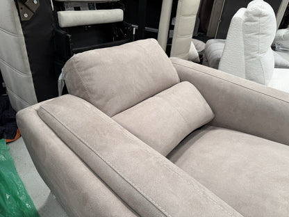 DFS San Mateo Power Recliner Chair In Stone Fabric