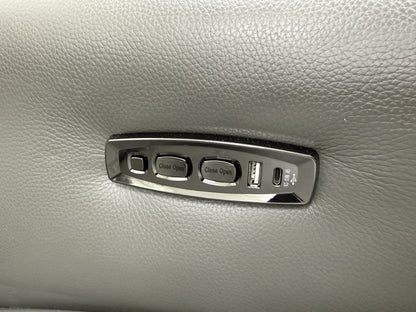 Furniture Village Homestage 3 Seater Power Recliner Media Sofa In Grey Leather