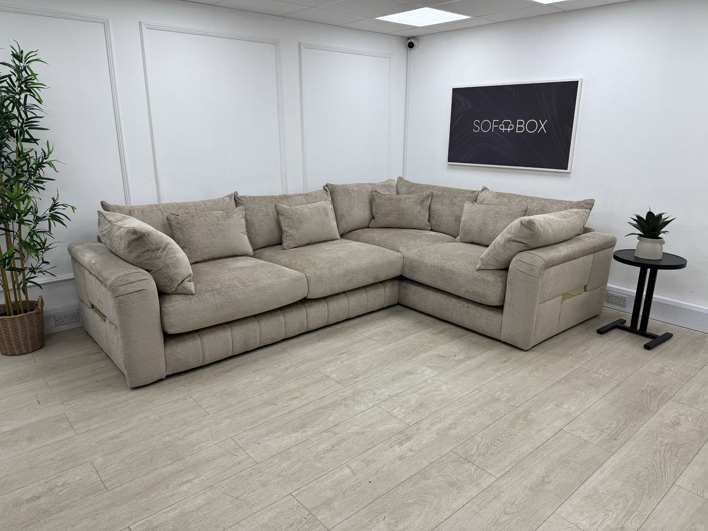Sofology The Westwood Teddy Chenille Natural Corner Sofa