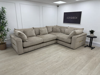 Sofology The Westwood Teddy Chenille Natural Corner Sofa
