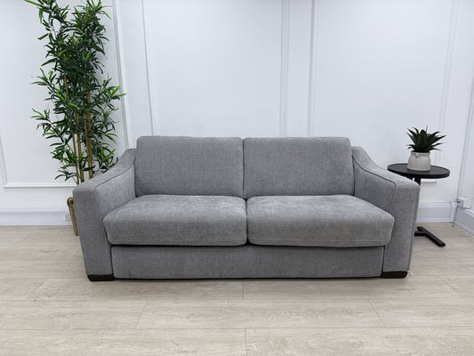 Furniture Village Optimus 3 Seater Sofa Bed In Grey Fabric