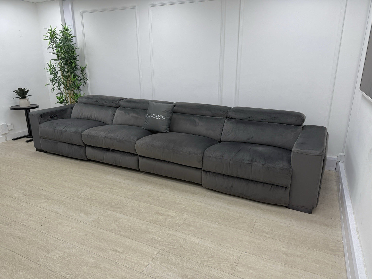 DFS Wander XL 6 Seater Power Recliner In Charcoal Velvet