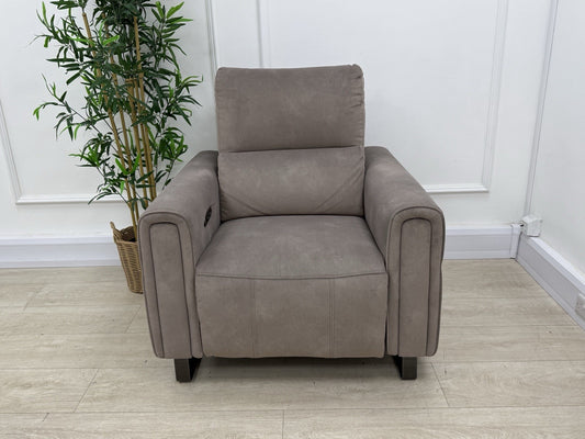 Sofology The Ravello Recliner/Headrest Armchair Lifestyle Flecked Fabric Mocha