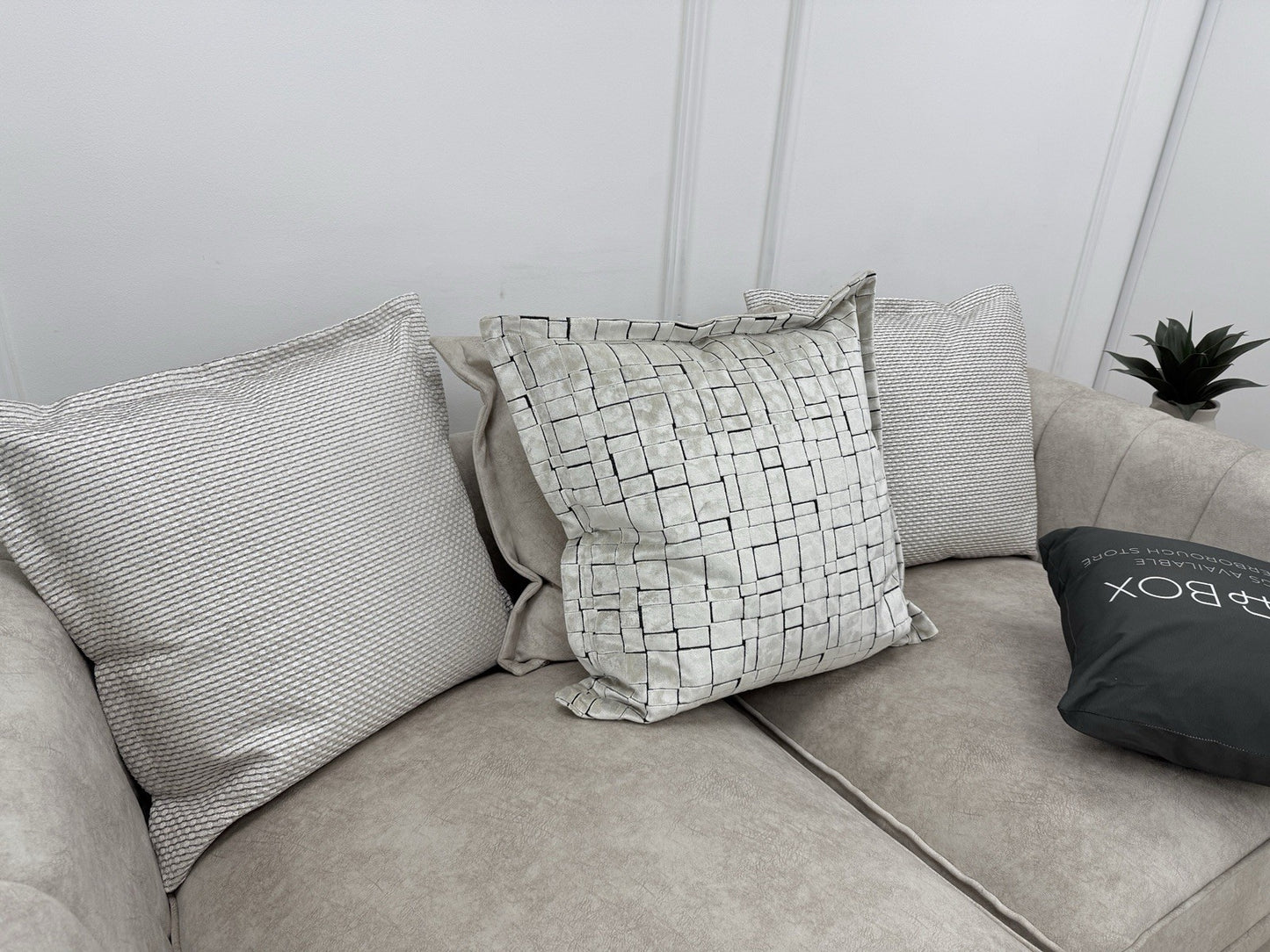 DFS Cherished Pillow Back 3 Seater Sofa In Cream Combination