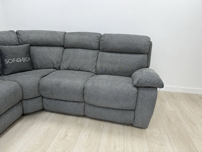 Furniture Village Moreno Power Recliner Corner Sofa In Charcoal Grey