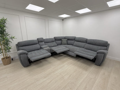 Sofology Radleigh Power Recliner Corner Sofa In Blue