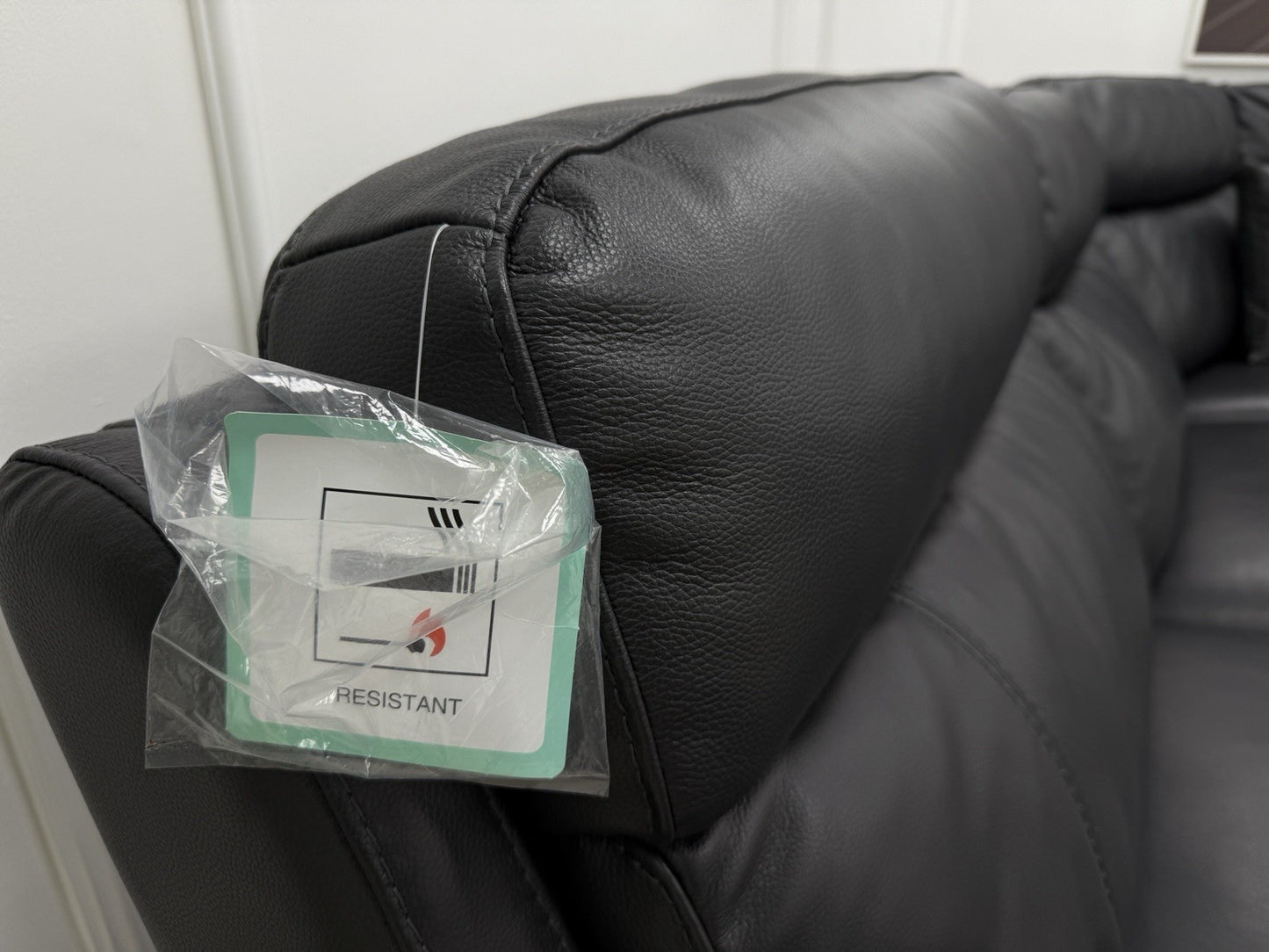 DFS Ronan Leather 4x Power Recliner Corner Sofa In Grey