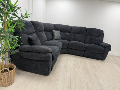 La-Z-Boy Tamla Power Recliner Corner Sofa In Black Fabric