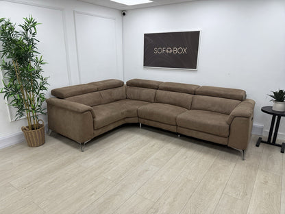 DFS Tahiti Power Recliner Corner Sofa In Arizona Tan Fabric