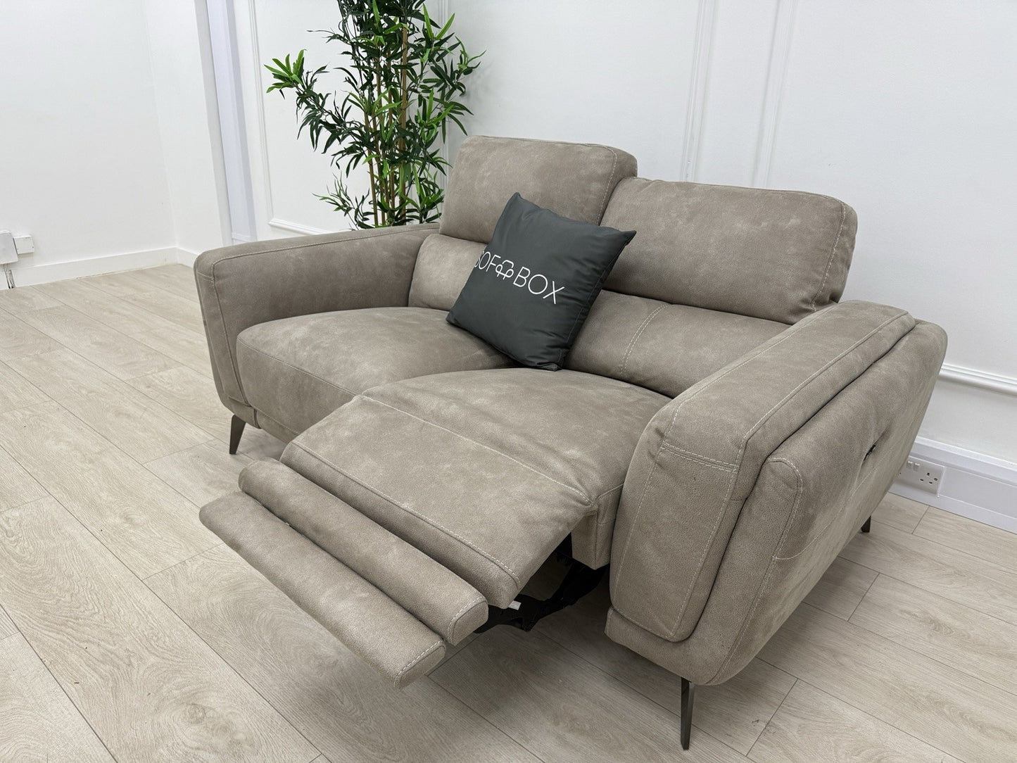 DFS San Mateo 2 Seater Power Recliner Sofa In Arizona Stone