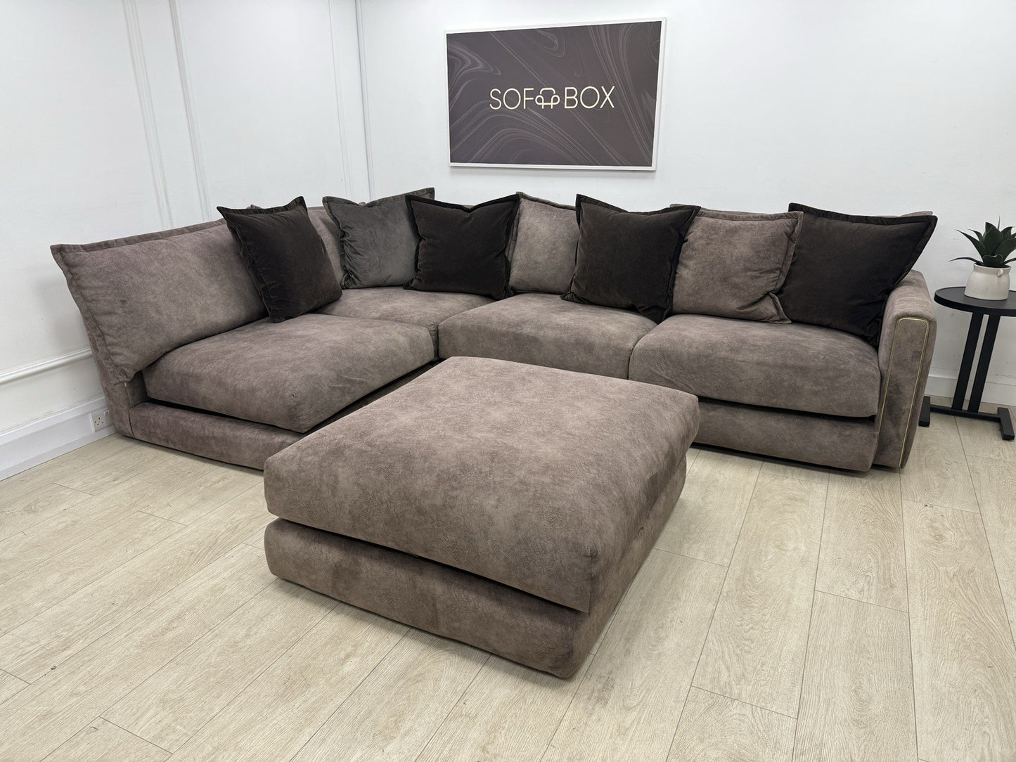 DFS Devine Corner Sofa In Chocolate