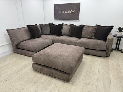 DFS Devine Corner Sofa In Chocolate
