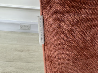 DFS French Connection Molten Swivel Accent Chair In Henna Fabric