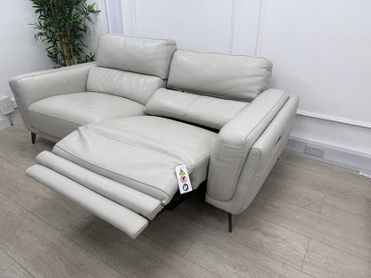 DFS San Antonio 3 Seater Power Recliner Heated Sofa In Fossil Leather
