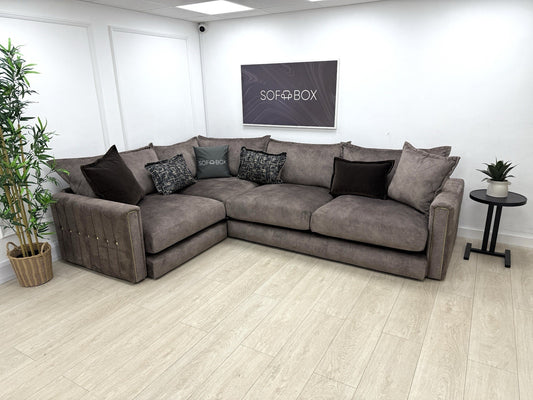 DFS Devine Corner Sofa In Chocolate