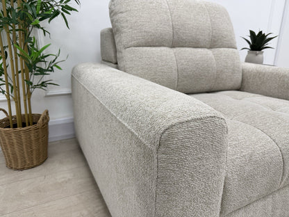 DFS Una Power Slider Chair In Roma Oyster Fabric