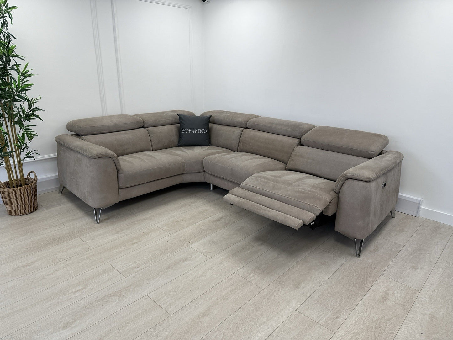 DFS Tahiti Power Recliner Corner Sofa In Stone
