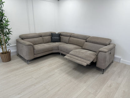 DFS Tahiti Power Recliner Corner Sofa In Stone