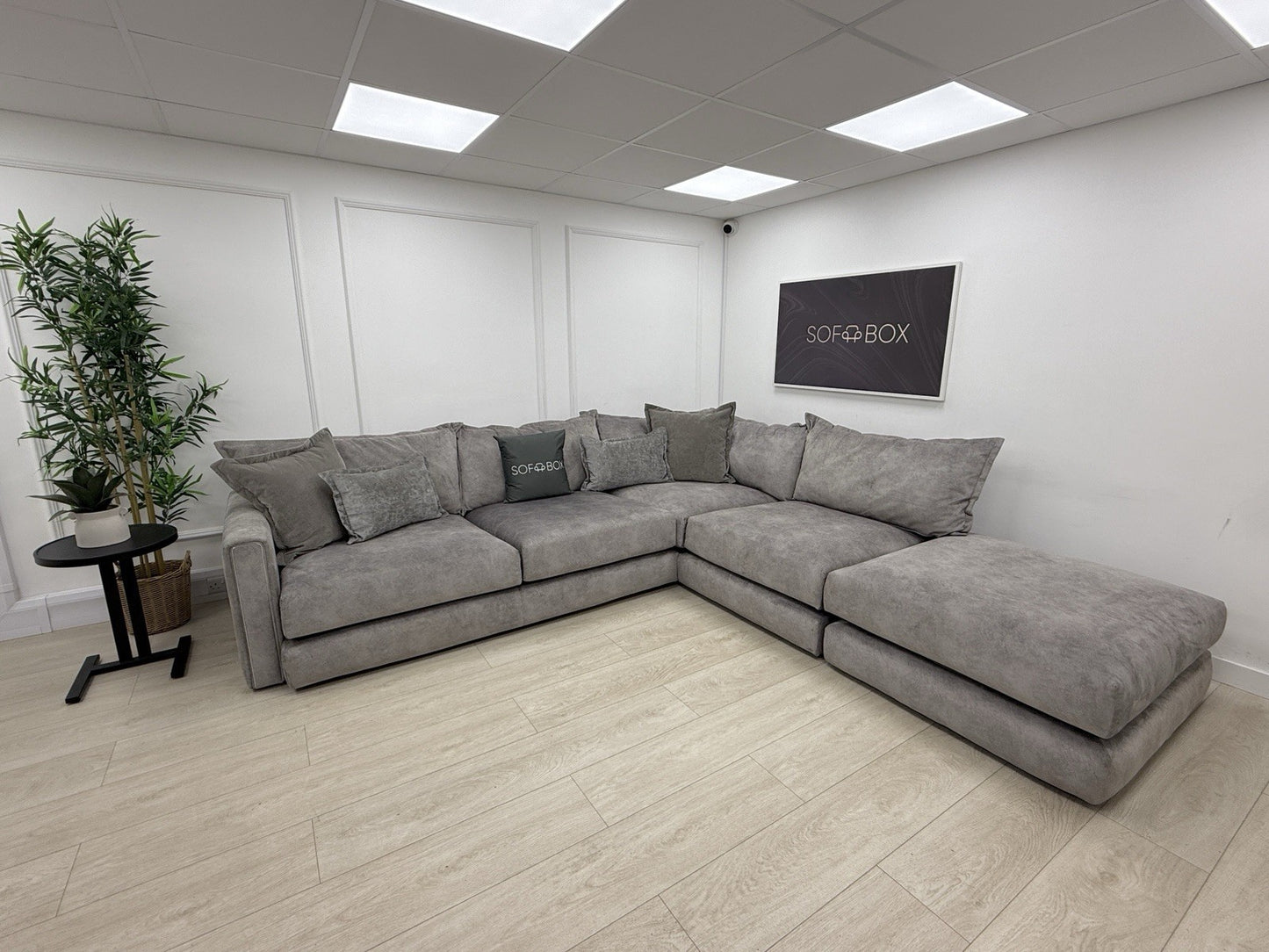DFS Devine Corner Sofa In Light Grey