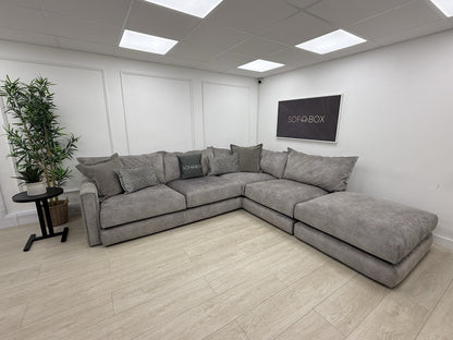 DFS Devine Corner Sofa In Light Grey