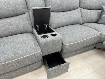 DFS Trek Power Recliner Corner Sofa In Charcoal
