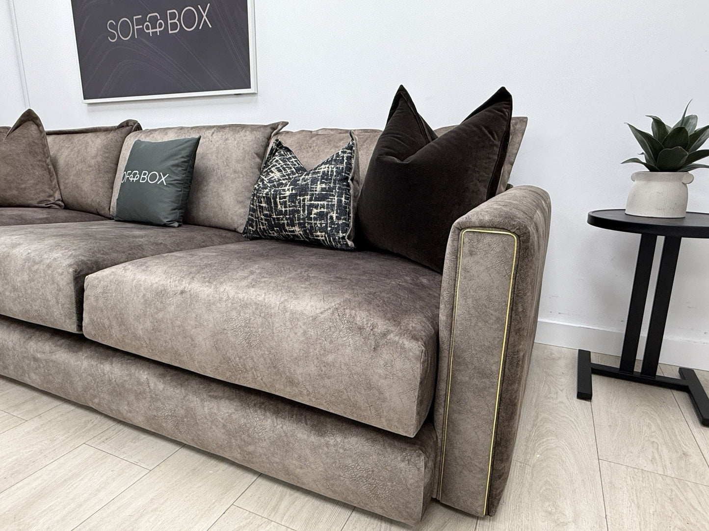 DFS Devine Corner Sofa In Chocolate