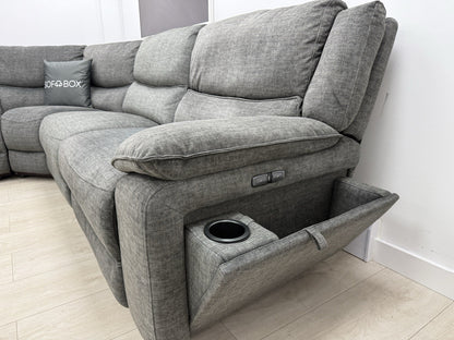 DFS Iverson Power Recliner Corner Sofa In Dark Grey