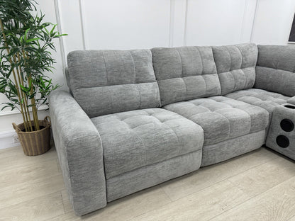 DFS Steller Power Recliner Corner Sofa In Mist Grey