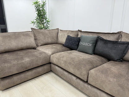 DFS Devine Corner Sofa In Chocolate