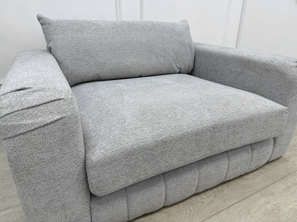 Sofology The Westwood Loveseat Cuddle Chair In Teddy Chenille Silver Mix