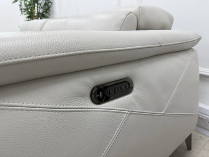 DFS Caldo 3 Seater Power Recliner Sofa In Fossil Leather