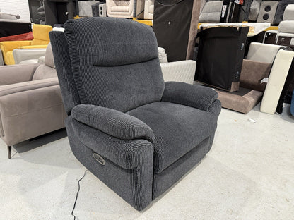 La-Z-Boy New Tamla Power Recliner Cuddler Chair In Aspen Black Fabric